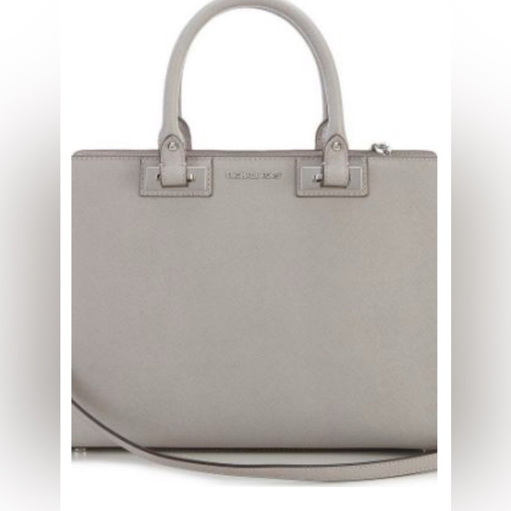 Michael Kors Grey Saffiano Satchel with Silver Hardware - Picture 4 of 4